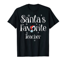 Load image into Gallery viewer, Santa&#39;s Favorite Teacher Job Xmas gifts T-Shirt
