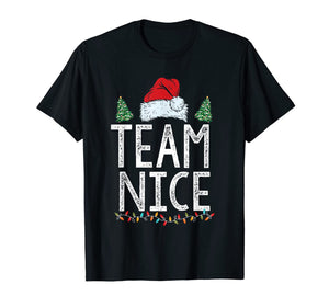 Team Nice Funny Couple Matching Outfit Team Naughty T-Shirt