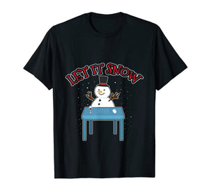 Let It Snow Cocaine Snowman Santa Funny Adult Humor Gifts T-Shirt-1072590