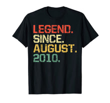 Load image into Gallery viewer, Legend Since August 2010 T-Shirt- 9 years old Gifts Shirt 165239
