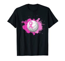 Load image into Gallery viewer, Volleyball Pink Ribbon Breast Cancer Awareness Gifts T-Shirt

