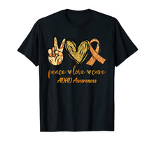 Load image into Gallery viewer, Peace Love Cure Ribbon ADHD Awareness Gifts TShirt857843

