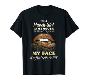 Sexy Leopard Lips Mouth March Girl Birthday Gifts TShirt108325