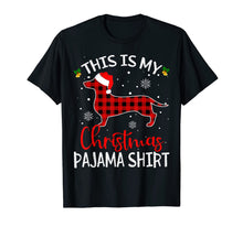 Load image into Gallery viewer, This is my Christmas Pajama Shirt Dachshund Red Plaid Gifts T-Shirt

