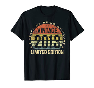7 Year Old Gifts Vintage 2013 Limited Edition 7th Birthday TShirt232791