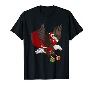 Funny shirts V-neck Tank top Hoodie sweatshirt usa uk au ca gifts for Funny Santa Claus Riding Eagle Christmas Gift Box Xmas T-Shirt 1360820