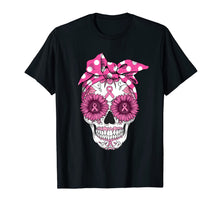 Load image into Gallery viewer, Pink Sugar Turban Skull Breast Cancer Awareness Gifts T-Shirt
