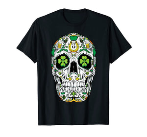 Sugar Skull St Patricks Day Of The Dead Women Shamrock Gifts TShirt96547
