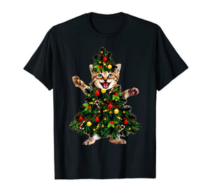 Funny shirts V-neck Tank top Hoodie sweatshirt usa uk au ca gifts for Santa Maine Coon Cat Christmas Tree Light Funny Xmas Cat T-Shirt 146369