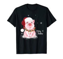 Load image into Gallery viewer, Funny shirts V-neck Tank top Hoodie sweatshirt usa uk au ca gifts for Cute Pig Santa Hat Merry Christmas Pig Lover Gifts T-Shirt 517195
