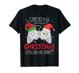 This Is My Christmas Pajama Gamer Video Game Lover Santa Hat T-Shirt