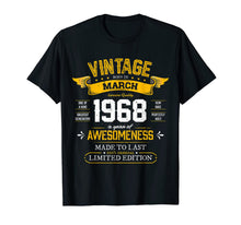 Load image into Gallery viewer, Best of 1968 Vintage 52nd Gift Retro March 1968 Birthday T-Shirt-4010031
