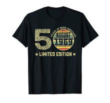 Load image into Gallery viewer, 50th Birthday Gifts 50 Years Old August 1969 Limited Edition T-Shirt 165163
