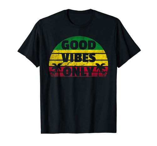 Good Vibes Only Rasta Jamaican Reggae T-Shirt 372793