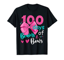 Load image into Gallery viewer, 100 Days Of Brains Bows 100th Day Of School Gifts Kids Girls T-Shirt-4050266
