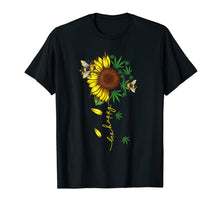 Load image into Gallery viewer, Bee Happy Canabis Sunflower Weed Gift TShirt745379
