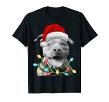 Load image into Gallery viewer, Funny shirts V-neck Tank top Hoodie sweatshirt usa uk au ca gifts for Pit Bull Santa Christmas Tree Lights Xmas Gifts Boys Kids T-Shirt 845078
