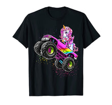 Load image into Gallery viewer, Monster Truck Unicorn Birthday Party Monster Truck Girl Gift TShirt145379
