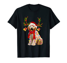 Load image into Gallery viewer, Santa Golden doodle reindeer Light Christmas gifts T-Shirt-2084445
