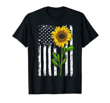 Load image into Gallery viewer, Sunflower American Flag Patriotic 4th Of July Shirt-320911

