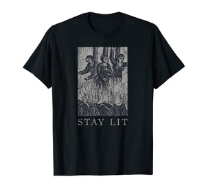 Occult Stay Lit Satan Devil Hell Unholy Antichrist T-Shirt