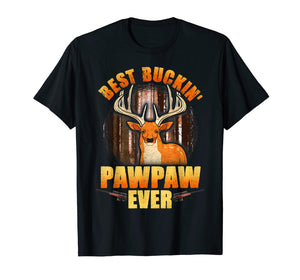 Mens Best Buckin' Pawpaw Ever Deer Hunting Christmas Gifts T-Shirt-1819753