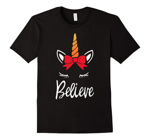Funny shirts V-neck Tank top Hoodie sweatshirt usa uk au ca gifts for Unicorn Believe Christmas T-Shirt - I Want to Believe 2387067
