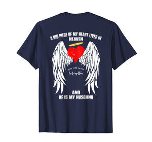 Funny shirts V-neck Tank top Hoodie sweatshirt usa uk au ca gifts for Husband Guardian Angel Shirt A Piece Of My Heart In Heaven 2028731