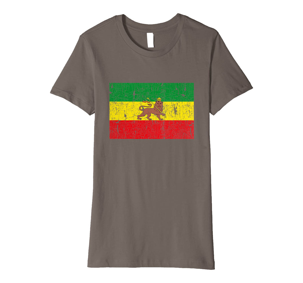 Funny shirts V-neck Tank top Hoodie sweatshirt usa uk au ca gifts for Old Ethiopia Flag Lion of Judah Rasta Reggae T Shirt Tee New 2519462