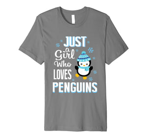 Funny shirts V-neck Tank top Hoodie sweatshirt usa uk au ca gifts for Just A Girl Who Loves Penguins Cute Penguin Shirts For Girls 2532273