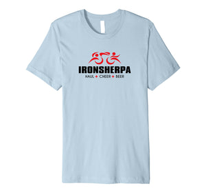 Funny shirts V-neck Tank top Hoodie sweatshirt usa uk au ca gifts for IRONSHERPA Tri Sherpa Triathlon Tshirt - Haul Cheer Beer 1062641