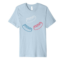 Load image into Gallery viewer, Red White Blue Hot Dogs Food USA American 4th of July Gift Premium T-Shirt 1488009
