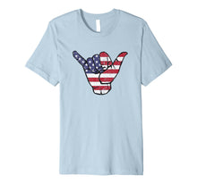 Load image into Gallery viewer, Shaka Hang Loose American Flag Premium T-Shirt 788613
