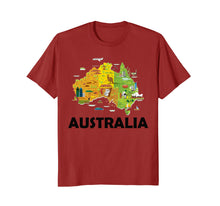 Load image into Gallery viewer, Australia T-Shirt Australian Elements Fun Map Ocenia Tee

