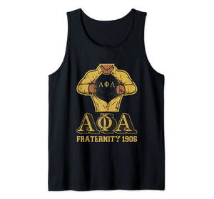 Alpha Fraternity Phi Men's Alpha Frat 1906 Black Gold Gifts Tank Top-407883