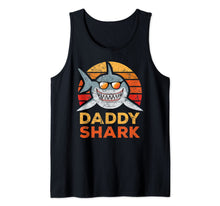 Load image into Gallery viewer, Mens Retro Daddy Shark Design Funny Fathers Day Gift Dad Tank Top
