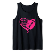 Load image into Gallery viewer, Tackle Breast Cancer Football Pink Ribbon Awareness Design Tank Top
