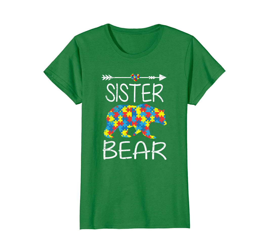 Sister Bear Autism Awareness Arrow Love Family Gifts Tshirt