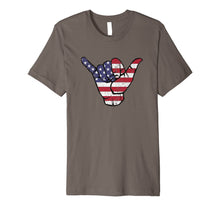Load image into Gallery viewer, Shaka Hang Loose American Flag Premium T-Shirt 788613
