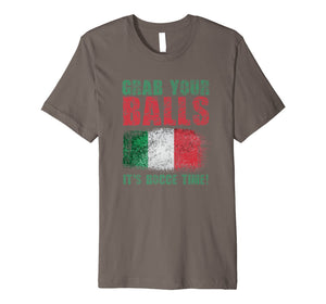 Funny shirts V-neck Tank top Hoodie sweatshirt usa uk au ca gifts for Grab Your Balls It's Bocce Time Lawn Bowling Premium T-Shirt 2906033