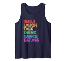 Load image into Gallery viewer, Smile Laugh Talk Drink Dance Eat Ass LGBT Gay Pride Tank Top
