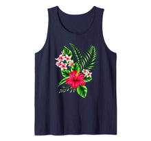 Load image into Gallery viewer, Aloha Island Vibes Hawaiian Hibiscus Flower and Palm Graphic Tank Top 567607
