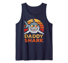Load image into Gallery viewer, Mens Retro Daddy Shark Design Funny Fathers Day Gift Dad Tank Top

