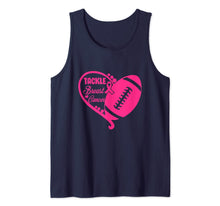 Load image into Gallery viewer, Tackle Breast Cancer Football Pink Ribbon Awareness Design Tank Top
