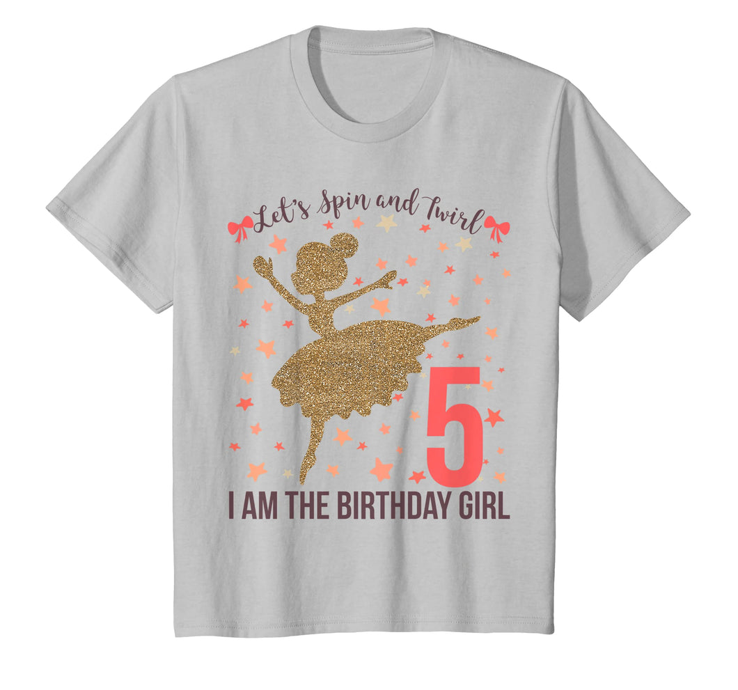 Funny shirts V-neck Tank top Hoodie sweatshirt usa uk au ca gifts for Kids Ballerina Birthday Party Shirt 5th Birthday Gift for Girls 1292956
