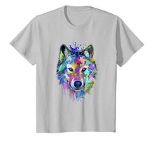Load image into Gallery viewer, Splash Art Wolf T-Shirt | Gifts for Wolf lovers
