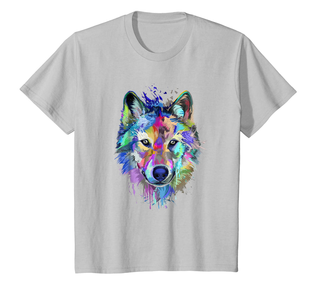 Splash Art Wolf T-Shirt | Gifts for Wolf lovers