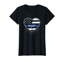 Load image into Gallery viewer, Funny shirts V-neck Tank top Hoodie sweatshirt usa uk au ca gifts for Thin Blue Line Family Daughter USA Flag Heart Gifts T-Shirt 1181400
