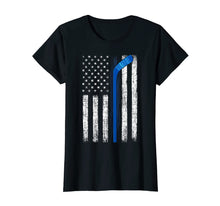 Load image into Gallery viewer, Funny shirts V-neck Tank top Hoodie sweatshirt usa uk au ca gifts for Thin Blue Line American Flag Hockey Tshirt - Police Gift 701239
