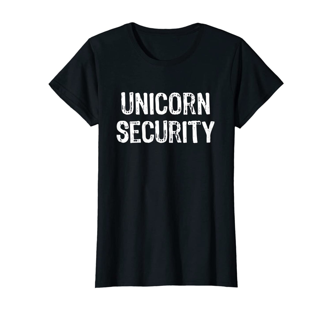 Unicorn Security Costume Halloween Funny Mom Dad Party T-Shirt